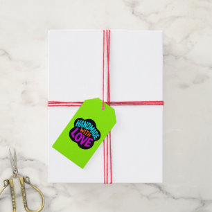 Sticker Blossom Shape - HANDMADE WITH LOVE 1 Gift Tags