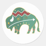 Sticker Buffalo Design Native American
