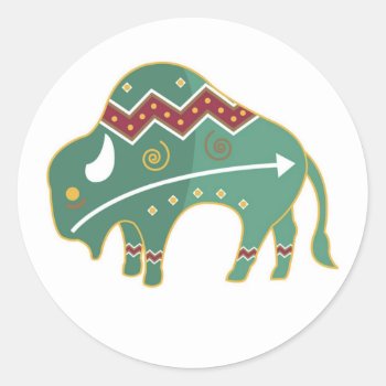 Sticker Buffalo Design Native American by forbes1954 at Zazzle