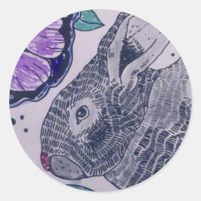 Sticker BUNNIES IN THE GARDEN (Front)