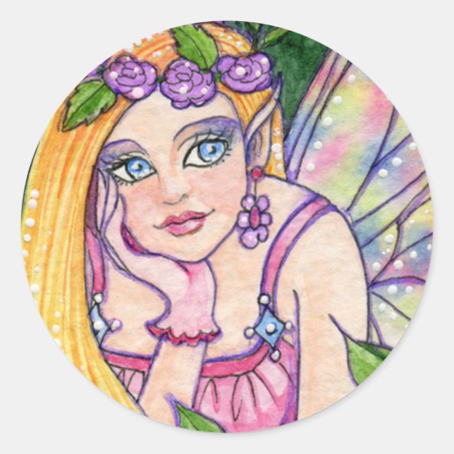 Sticker Butterfly Flower Fairy Fantasy Ann Howard (Front)