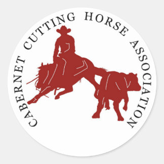 Sticker Cabernet CHA Blanc Rond Bordeaux