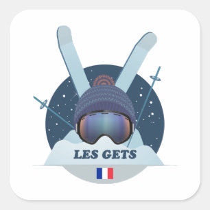 Sticker Carré LES GETS Ski resort