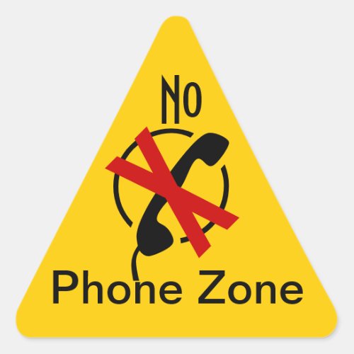 Sticker Caution No Phone Zone Limit Cell Usage