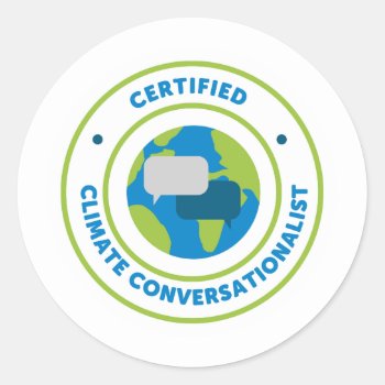 Sticker - Climate Conversationalist by Citizens_Climate at Zazzle