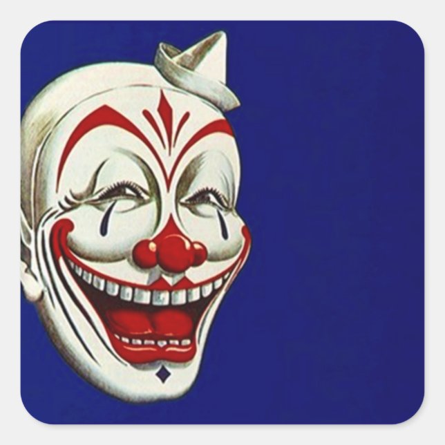 Sticker Clown Paint Makeup Fun Happy Expression (Front)