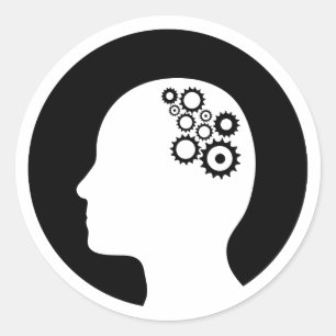 Sticker Cogs Working in the Brain