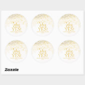 Sticker - Confetti Bridal Shower - She Said Yes! (Sheet)