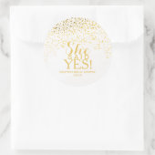 Sticker - Confetti Bridal Shower - She Said Yes! (Bag)