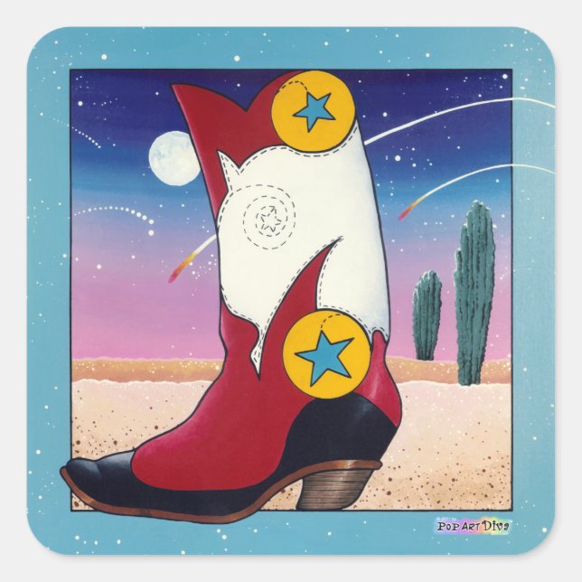 Sticker - Cowboy Boots, All Dressed Up (Front)
