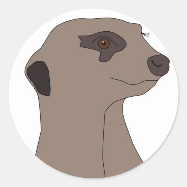 Sticker "Cute Meerkat" (Front)