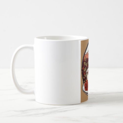 Sticker Design Skeleton Hand Holding a Vintage Te Coffee Mug