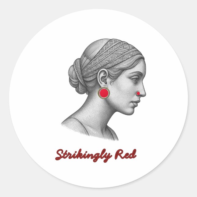 Sticker elegant Woman Portrait (Front)