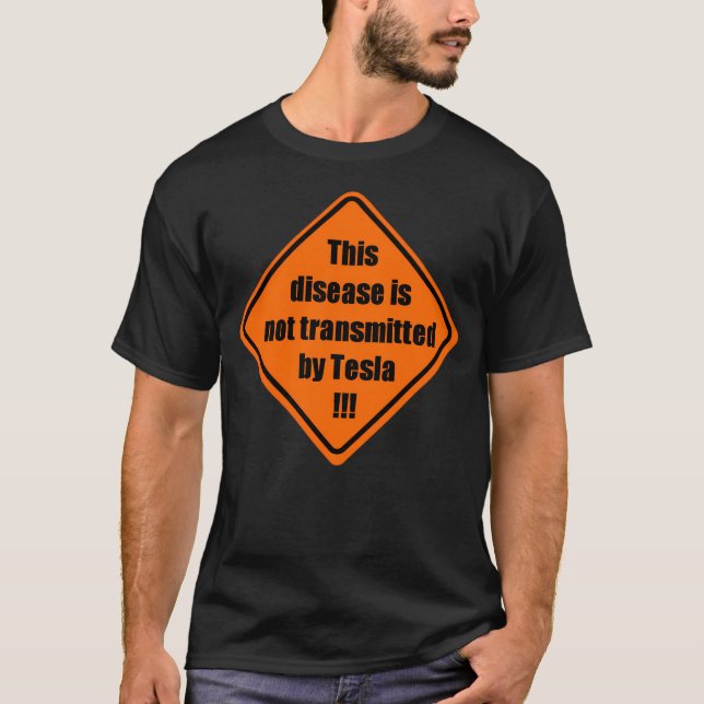 Sticker,  Elon Musk. Tesla Bumper, Tesla Stickers, T-Shirt (Front)