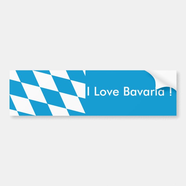 Sticker Flag of Bavaria, Germany (Front)