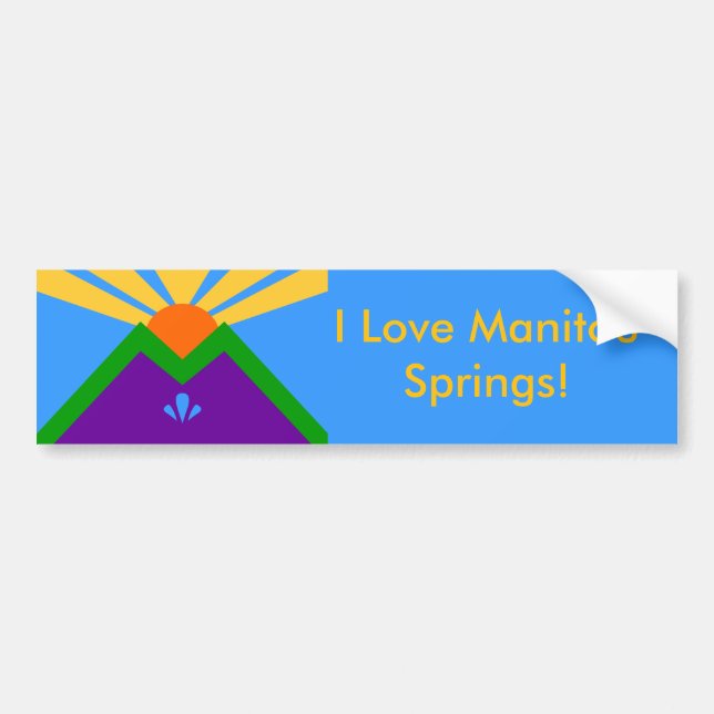 Sticker Flag of Manitou Springs, Colorado (Front)