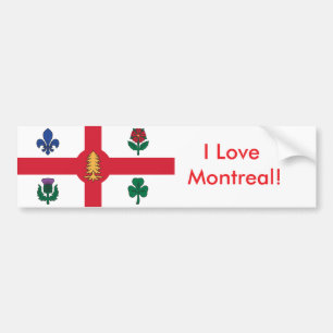 Sticker Flag of Montreal, Canada