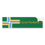 Sticker Flag of Portland, Oregon State, USA