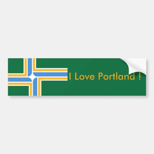 Sticker Flag of Portland Oregon State USA