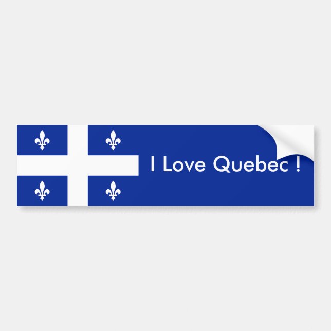 Sticker Flag of Quebec, Canada (Front)