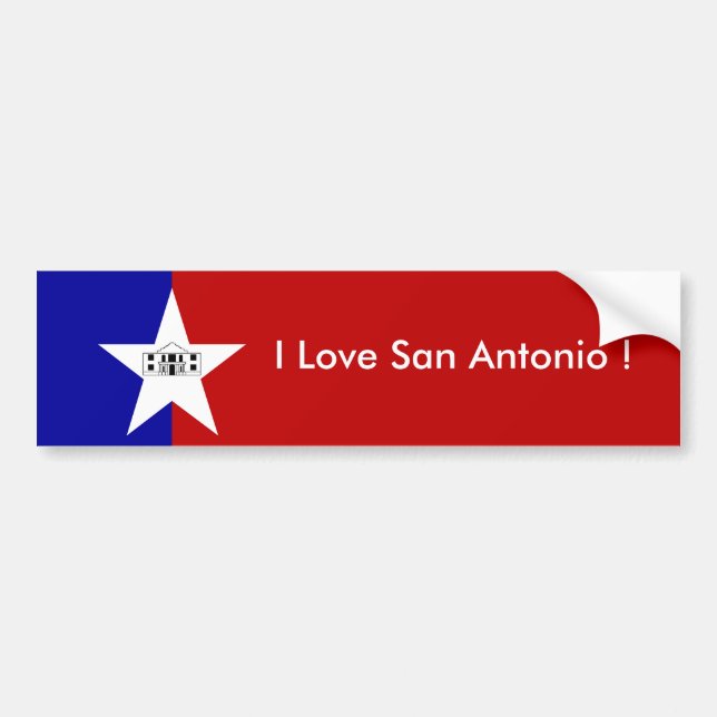 Sticker Flag of San Antonio City, U.S.A. (Front)