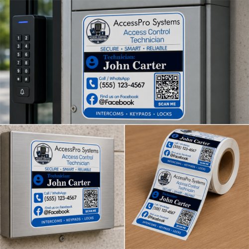 Sticker for Access Control Technician Intercom QR