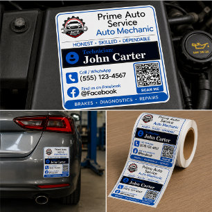Sticker for Auto Mechanic Vehicle Service Remind