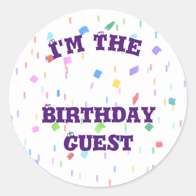 Sticker for Birthday Guest (Front)