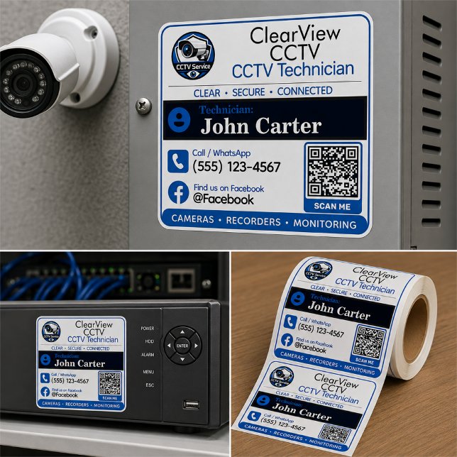 Sticker for CCTV Service | Camera System QR Code (Creator Uploaded)