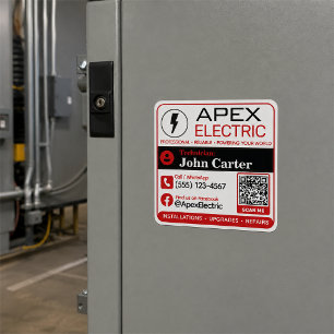 Sticker for Electrician QR Code Service Contact
