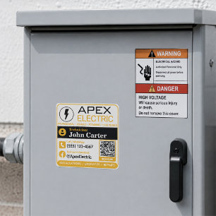 Sticker for Electrician QR Code Service Contact