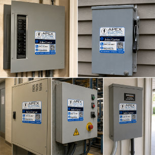 Sticker for Electrician QR Code Service Contact