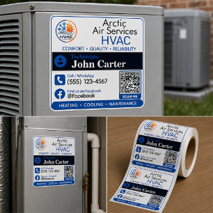 Sticker for HVAC Technician Maintenance and Serv