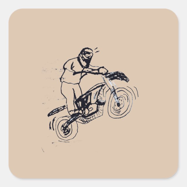 Sticker for Kids with dirt bike (Front)