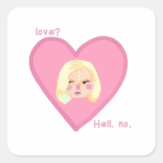 sticker for love hate girl's