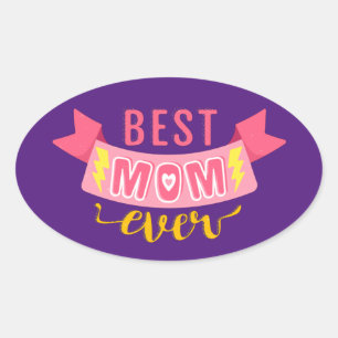 Sticker for Mother's day in retro style.