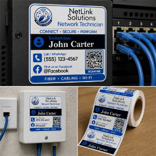 Sticker for Network Technician Fiber and Wi-Fi