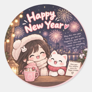 Sticker for New Years _Happy New Year_