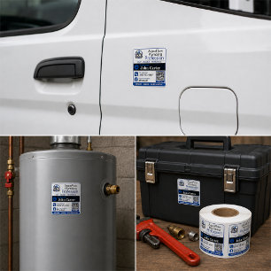 Sticker for Plumber Water Heater Contact Label