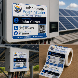 Sticker for Solar Installer Inverter Service QR