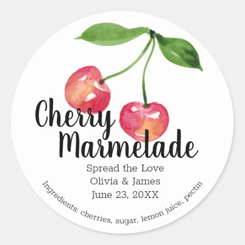 Sticker for wedding jam or marmelade favour