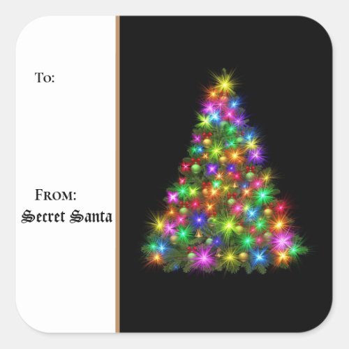 Sticker Gift Tags Secret Santa