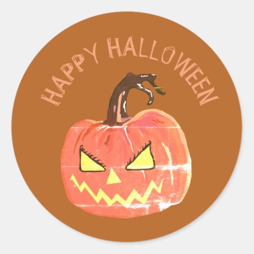 Sticker Happy halloween Scary Pumpkin