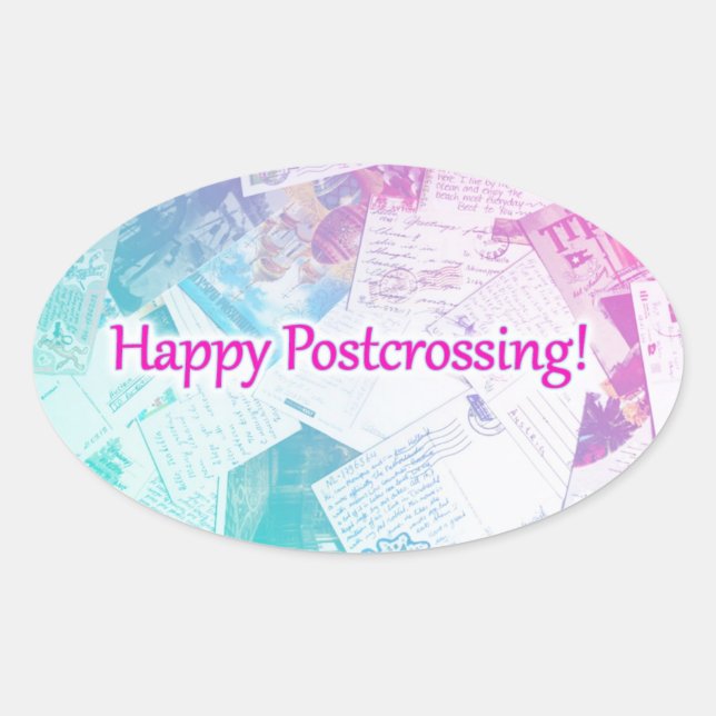 Sticker "Happy Postcrossing" (Front)