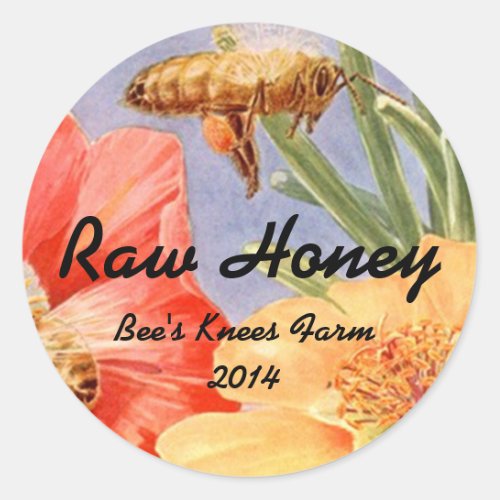 Sticker Home Canning Jar Honey Bees Retro