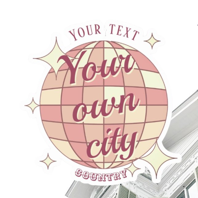 Sticker home town favorite city name decor (Creator Uploaded)