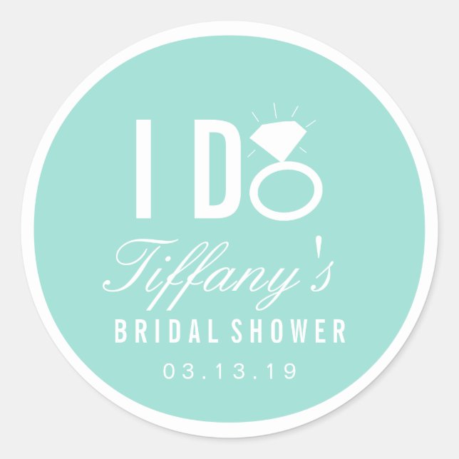 Sticker - I DO Bridal Shower (Front)