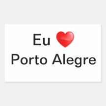 Sticker I love Porto Alegre