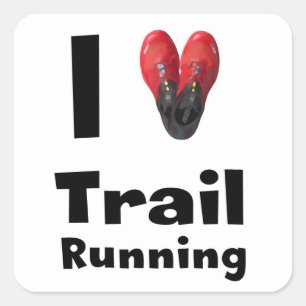 Sticker “I love Trail Running "