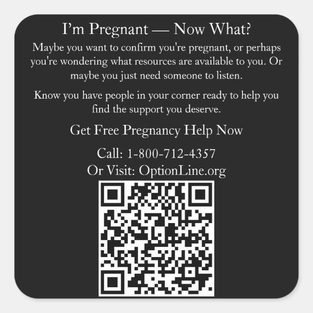 Sticker: I'm Pregnant - Now What? Square Sticker (Front)
